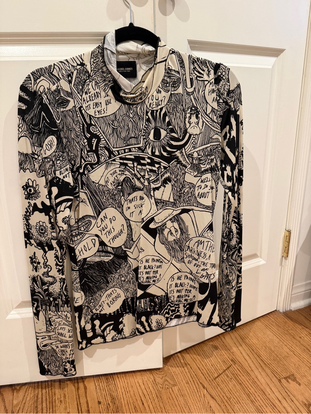 Rachel Comey graphic novel print top